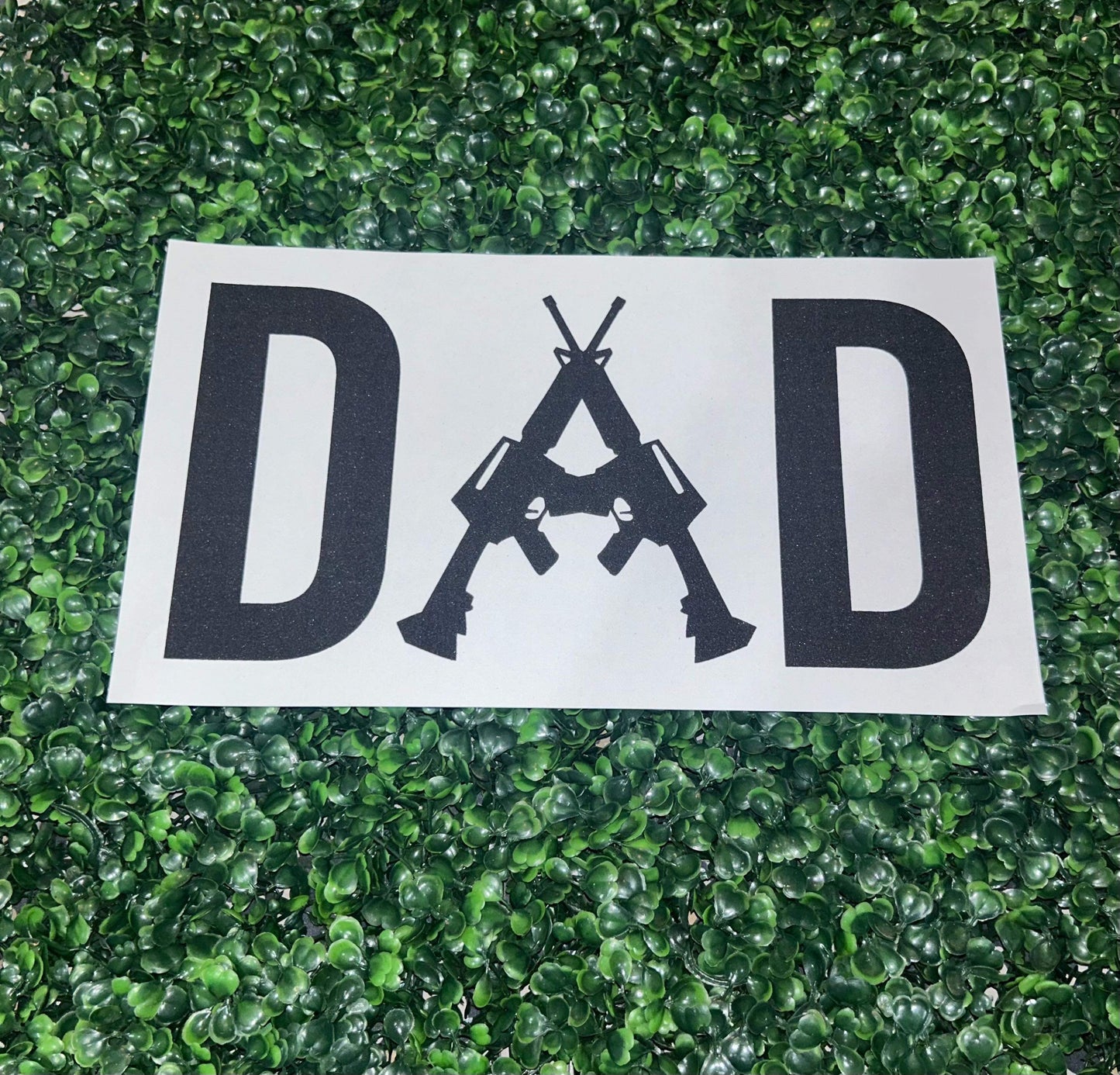 Dad with Guns Screen Print Heat Transfer