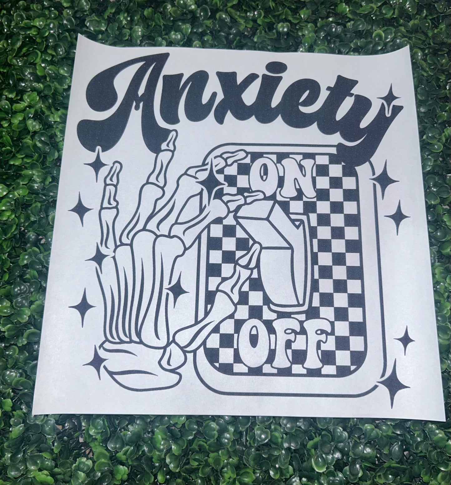 Anxiety On Screen Print Heat Transfer