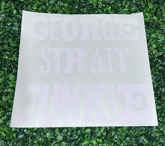 George Strait Junkie Screen Print Heat Transfer