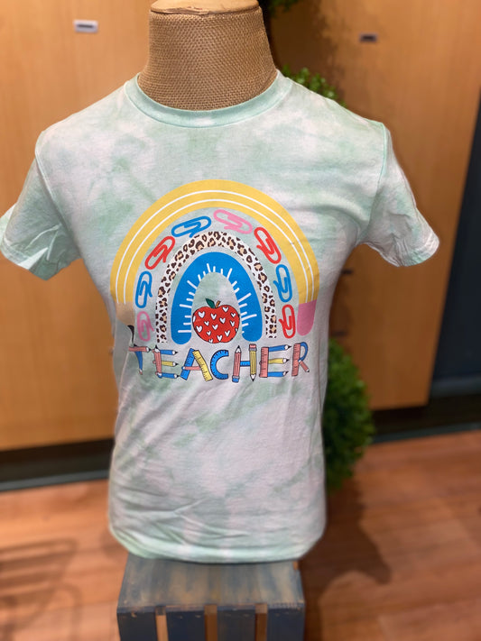 Teacher rainbow unisex tshirt